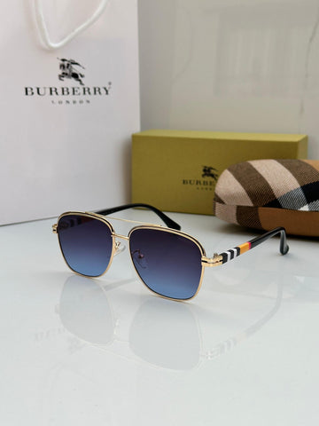 BRBRY BLACK GOLDEN FRAME SQUARE SUNGLASSES FOR MEN & WOMEN