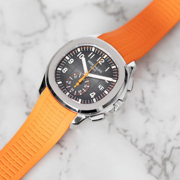 PTK PHLP [AQUANAUT AUTOMATIC] BLACK SILVER ORANGE SILICON WATCH