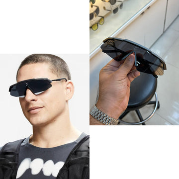 NK [7189] BLACK GREY FRAME RECTANGLE SUNGLASSES FOR MEN