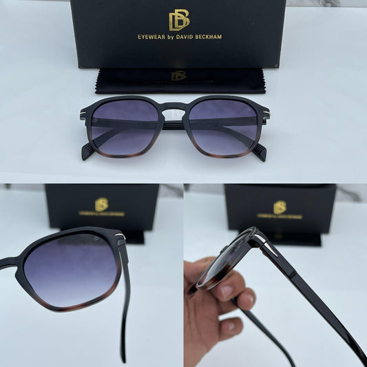 DB [1875] BLACK TIGER PRINT FRAME ROUND SUNGLASSES FOR MEN & WOMEN