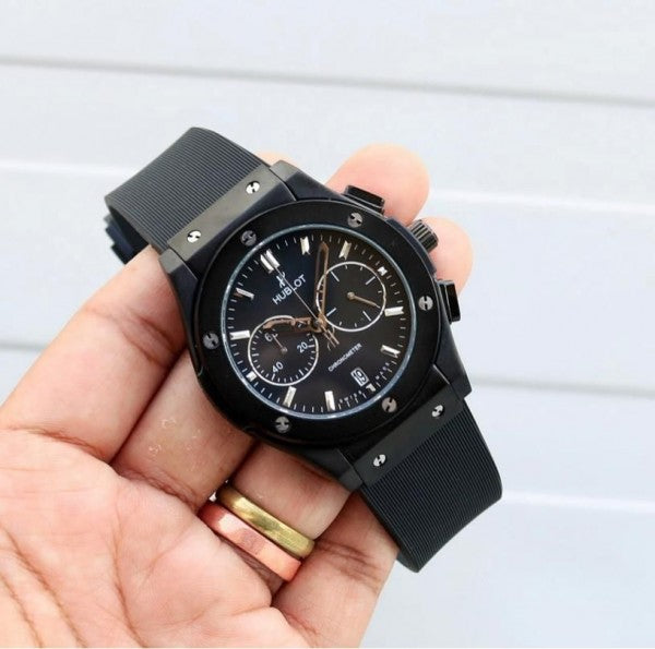 HBLOT BIG BANG CALENDER BLACK RUBBER WATCH