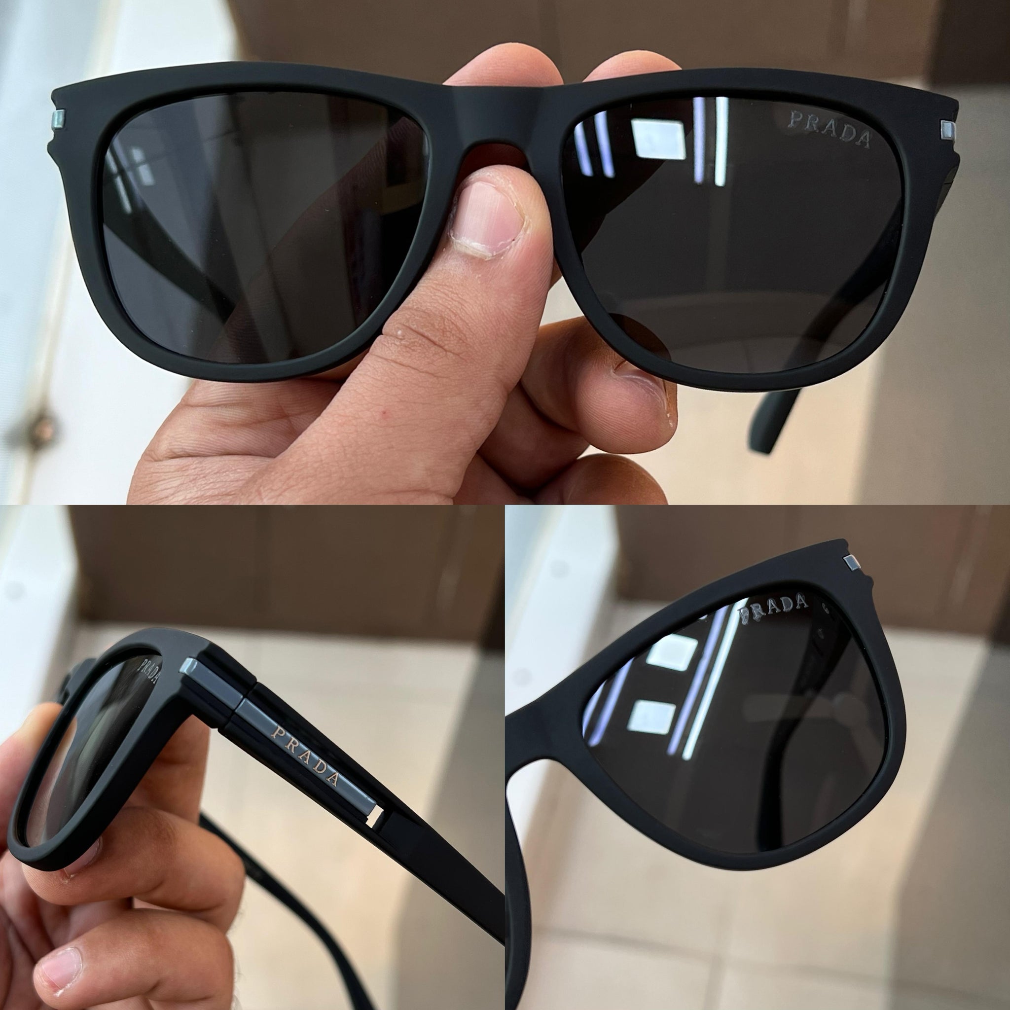 PRD BLACK FRAME ROUND SUNGLASSES FOR MEN