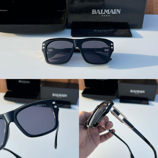 BLMN [98216] BLACK GOLDEN SQUARE FRAME SUNGLASSES FOR MEN & WOMEN