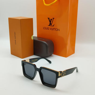 LV  BLACK FRAME SUNGLASSES FOR MEN & WOMEN