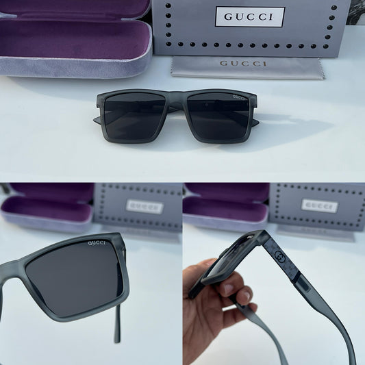 GC [2511] GREY FRAME SQUARE SUNGLASSES FOR MEN & WOMEN