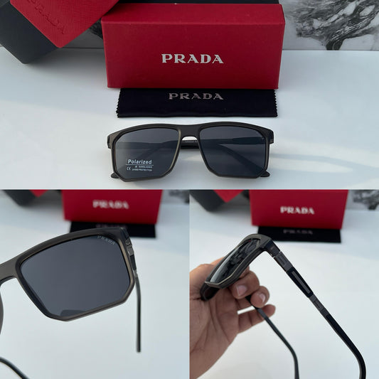 PRD [66302] GREY FRAME RECTANGLE SUNGLASSES FOR MEN