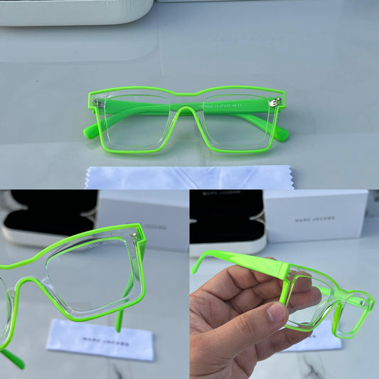 MJ [5202] GREEN FRAME SQUARE SHAPE SUNGLASSES FOR MEN & WOMEN