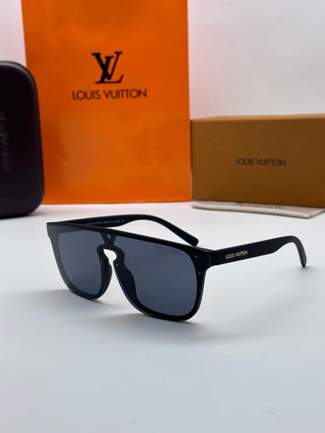 LV BLACK FRAME ROUND SUNGLASSES FOR MEN