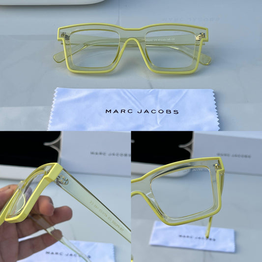 MJ [5202] YELLOW FRAME SQUARE SHAPE SUNGLASSES FOR MEN & WOMEN