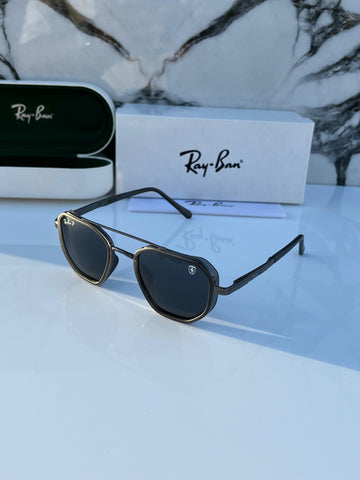 RB [FERRARI] BLACK FRAME WAYFARER SUNGLASSES FOR MEN & WOMEN