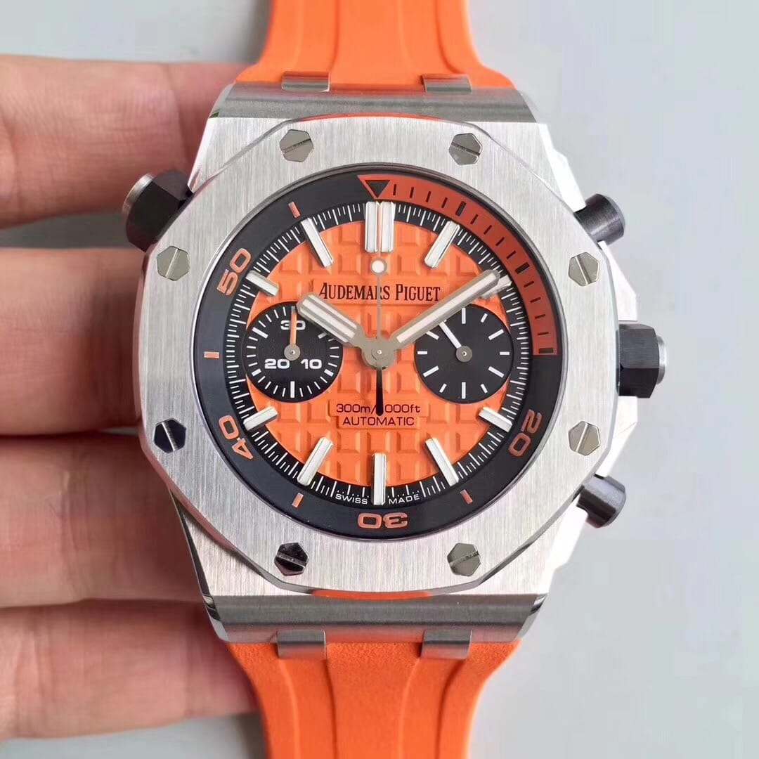 AP ROYAL OAK [OFF SHORE] ORANGE SILVER SILICON WATCH