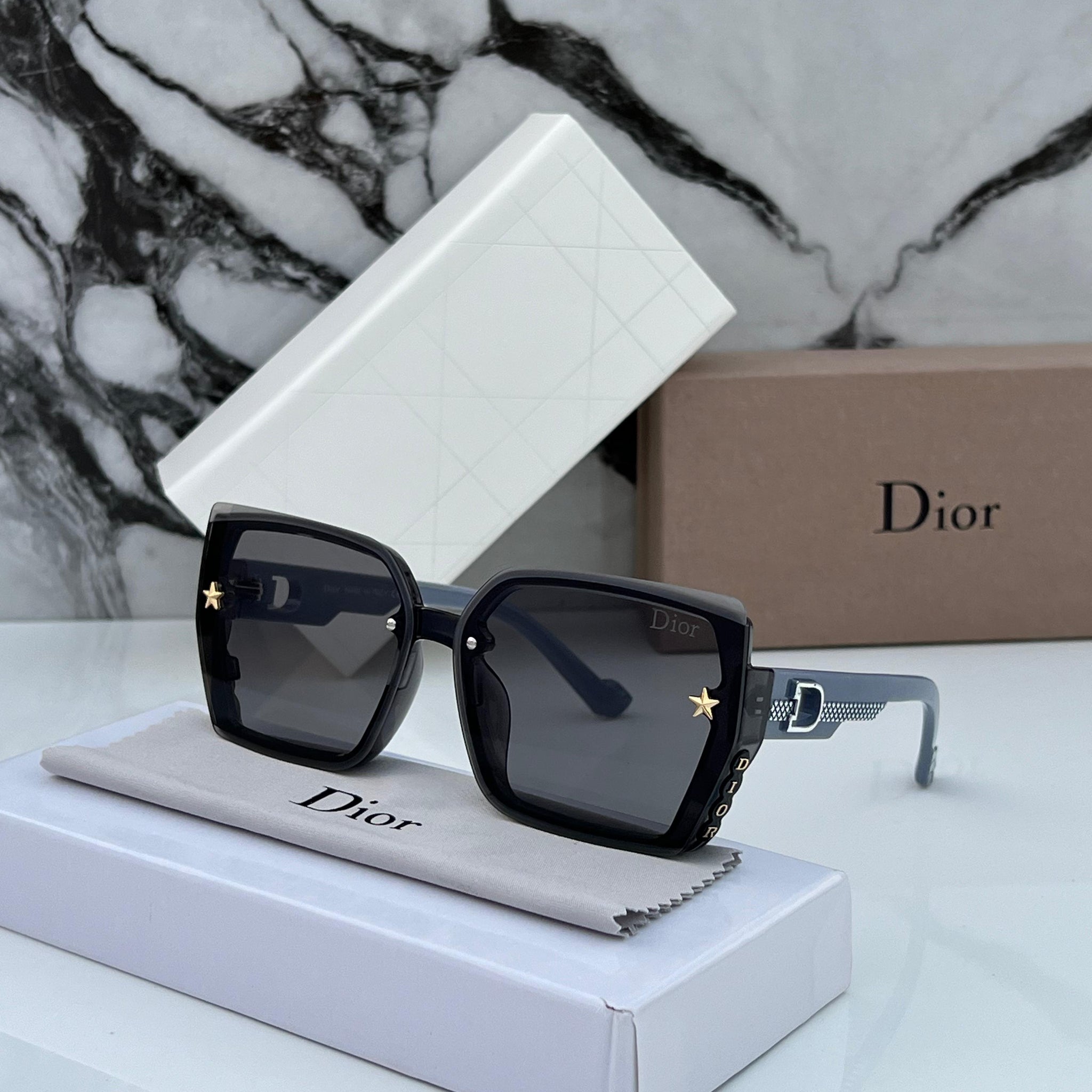 DYOR [23102] BLACK GREY FRAME SQUARE SUNGLASSES FOR WOMEN