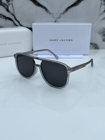 MJ [1010] BLACK GREY FRAME ROUND SHAPE SUNGLASSES FOR MEN & WOMEN