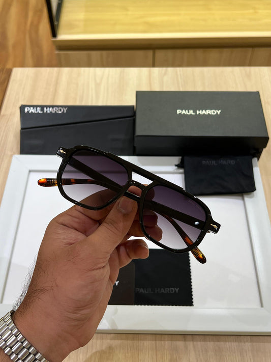 PL HRDY [6090] BLACK FRAME RECTANGLE SUNGLASSES FOR MEN & WOMEN