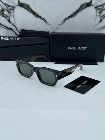 PL HRDY BLACK FRAME RECTANGLE SUNGLASSES FOR MEN & WOMEN