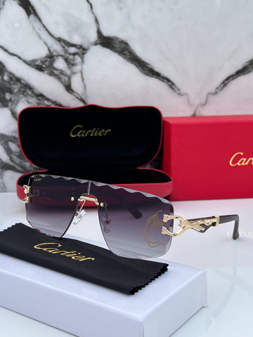 CRTIER [7302] BLACK GOLDEN FRAME SUNGLASSES FOR MEN