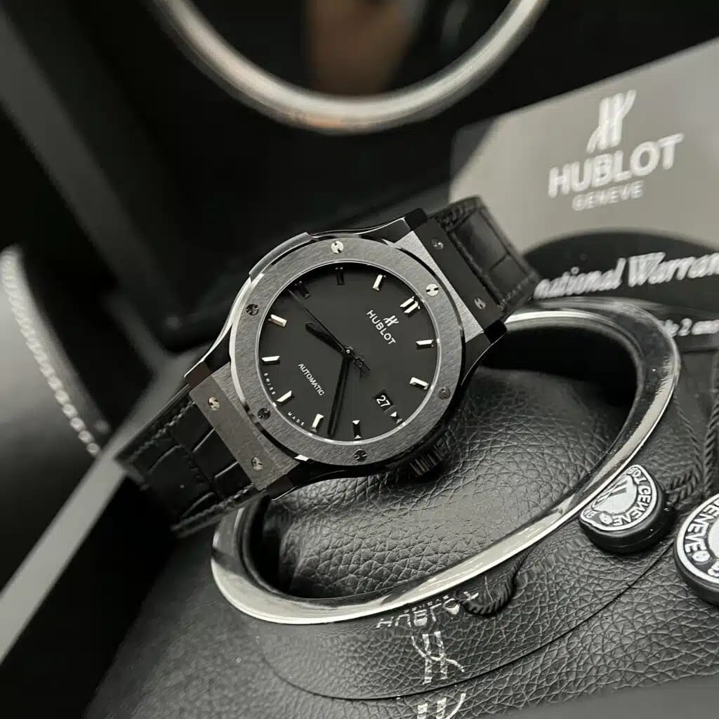 HBLOT BIG BANG CLASSIC FUSION [AUTOMATIC] BLACK LEATHER WATCH