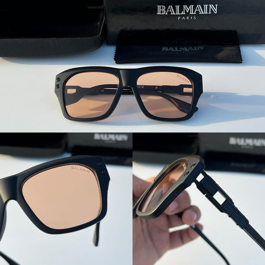 BLMN [98216] PEACH BLACK SQUARE FRAME SUNGLASSES FOR MEN & WOMEN