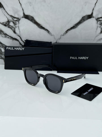 PL HRDY BLACK FRAME ROUND SUNGLASSES FOR MEN & WOMEN