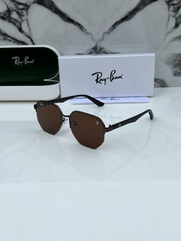 RB [FERRARI] BROWN BLACK FRAME WAYFARE SUNGLASSES FOR MEN & WOMEN