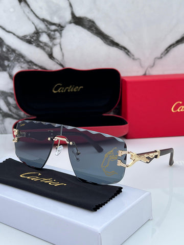 CRTIER BLACK GOLDEN FRAME SUNGLASSES FOR MEN