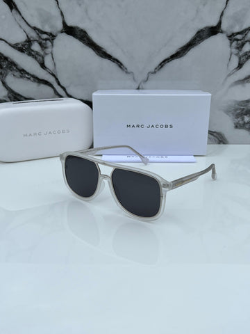 MJ [1010] BLACK WHITE FRAME ROUND SHAPE SUNGLASSES FOR MEN & WOMEN