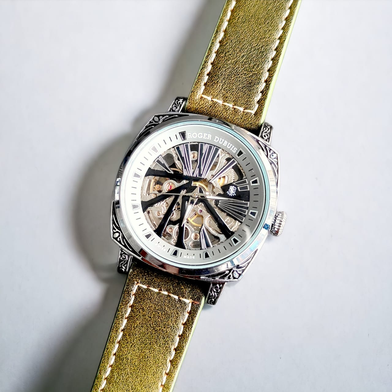 RGR DBS SKELETON [AUTOMATIC] 3 COLORS LEATHER WATCH