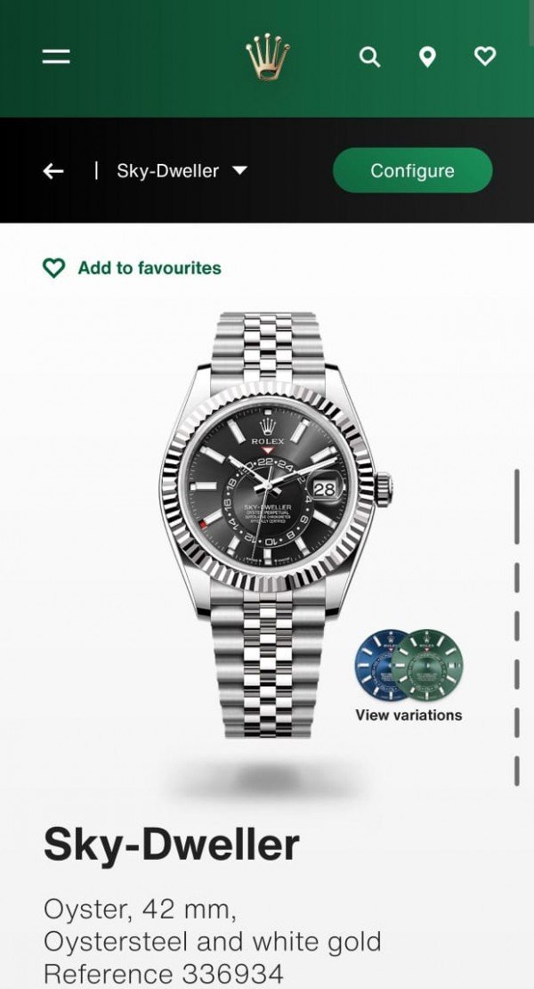 Rolex Oyster perpetual Sky Dweller