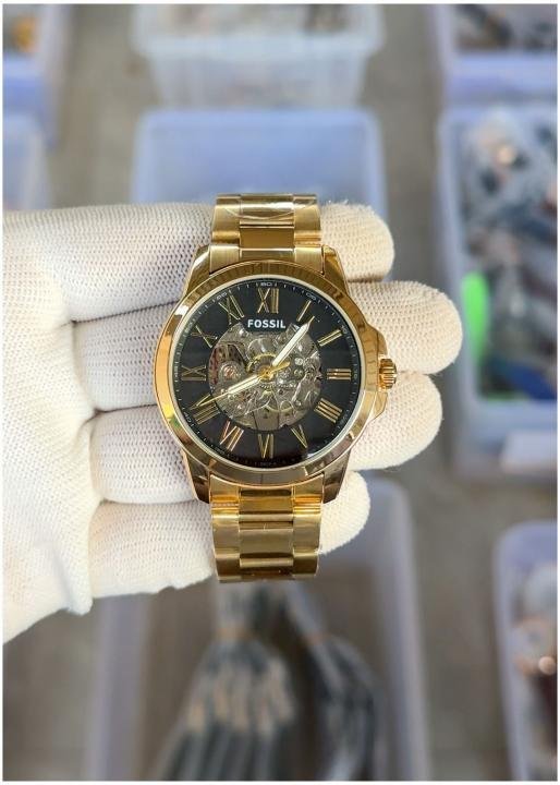 Fossi_l Flynn Automatic Gold-Black