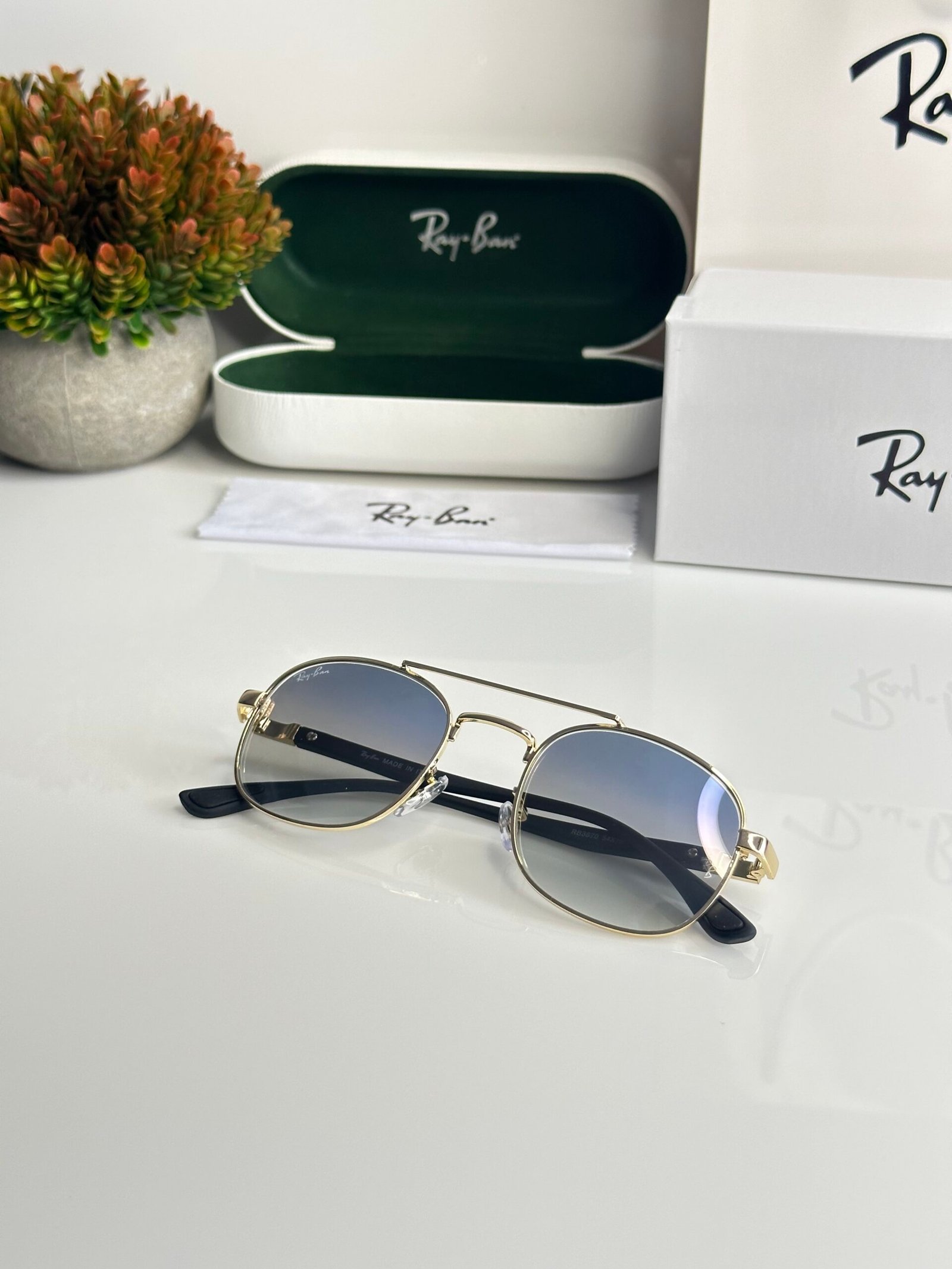 Rayban 3670 Gold Blue (GLASS) - Image 3