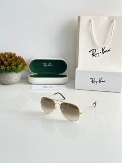 Rayban Aviator Gold Brown DC