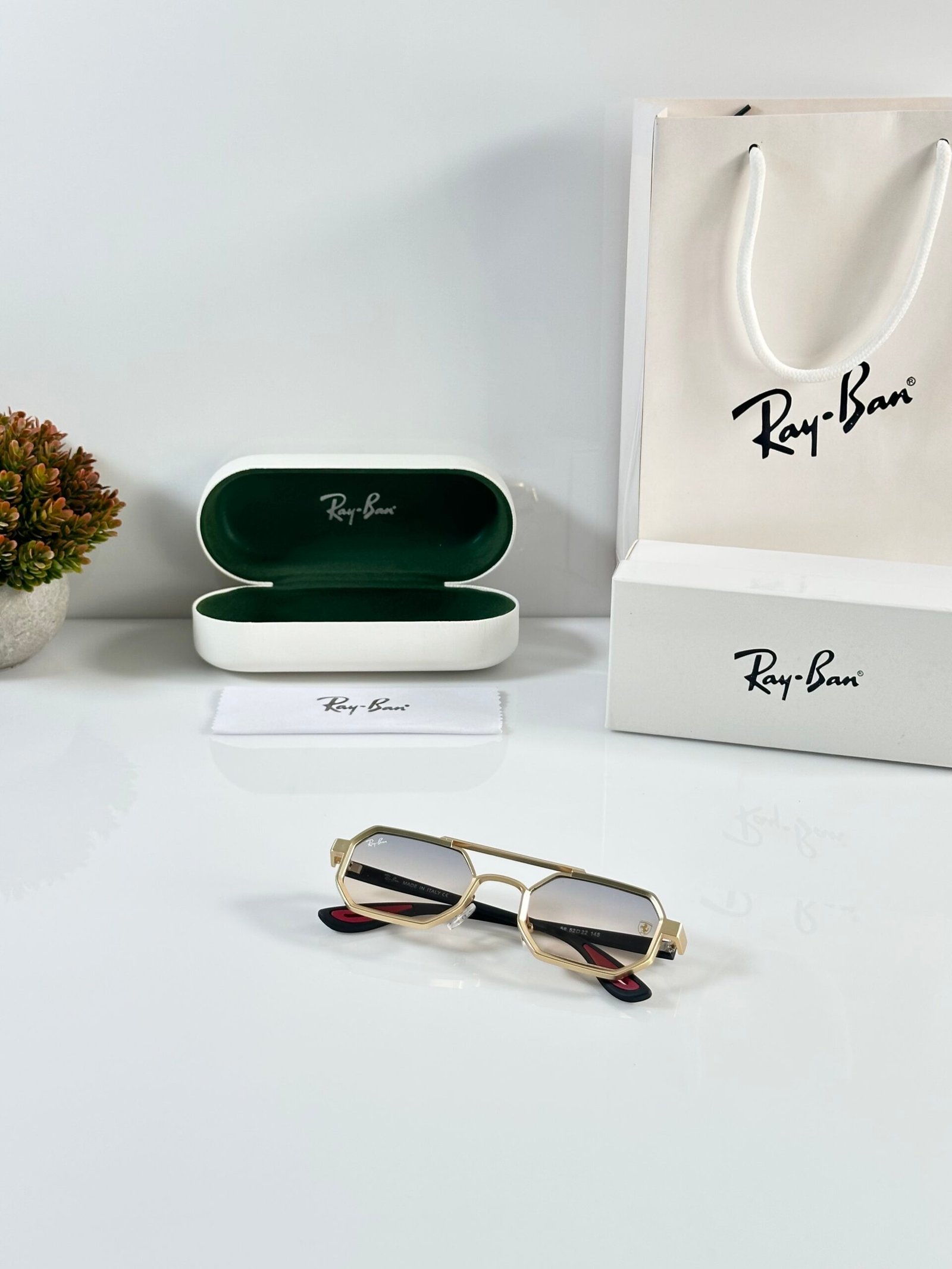 Rayban 05 Gold Green DC - Image 4