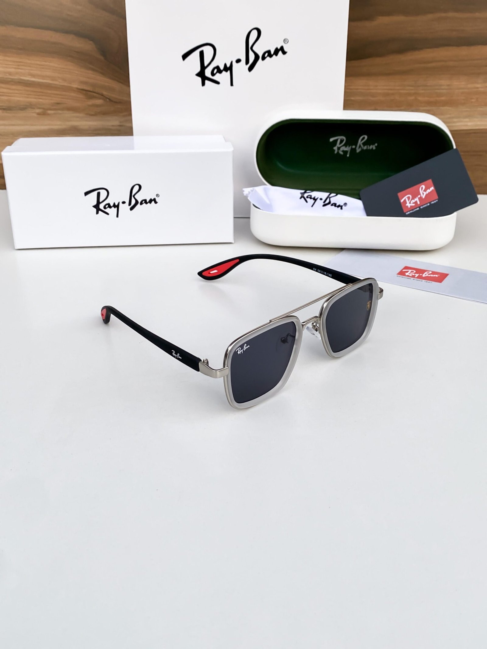 Rayban06 white black - Image 6