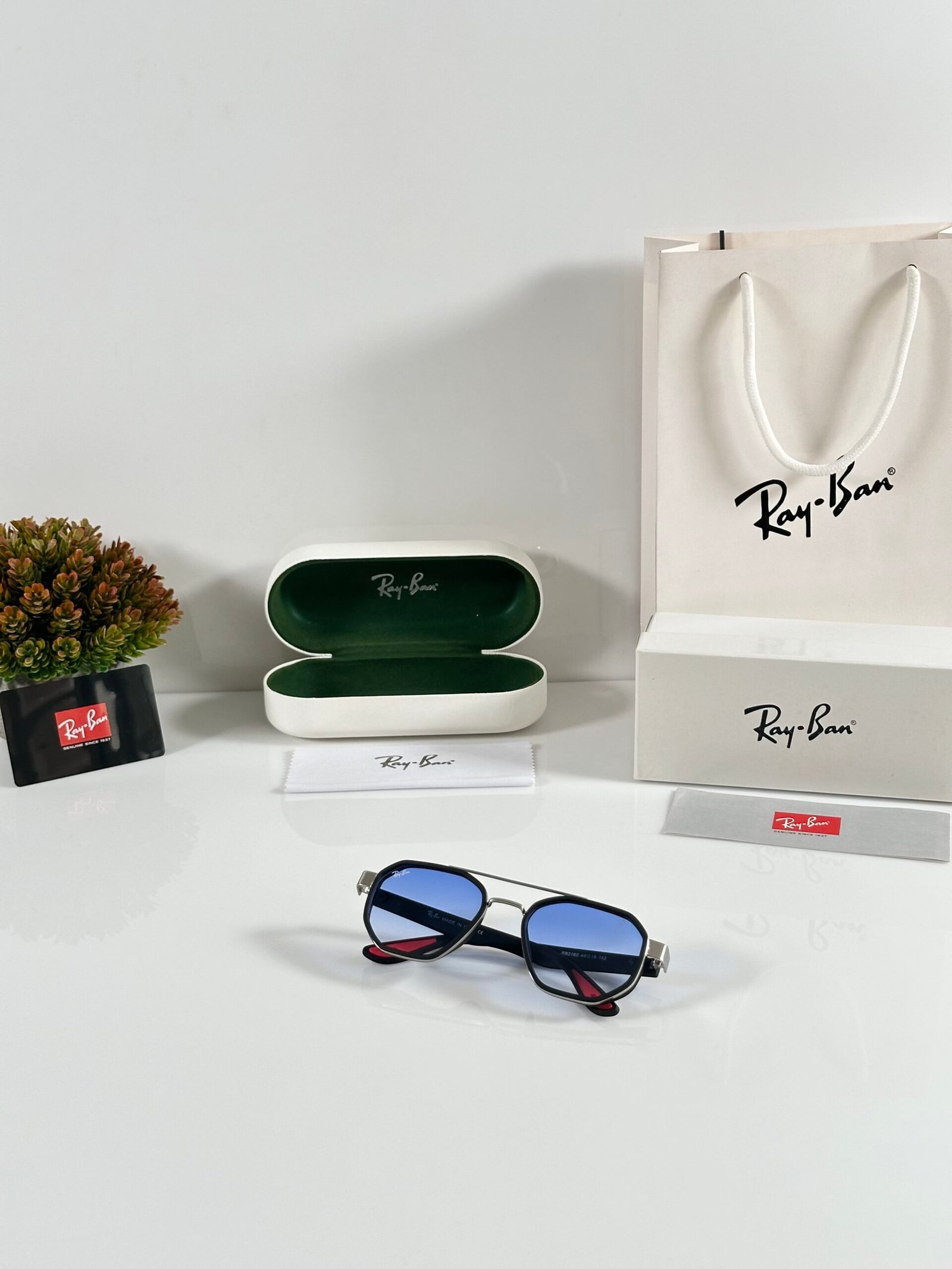 Rayban 3160 Silver Blue - Image 4