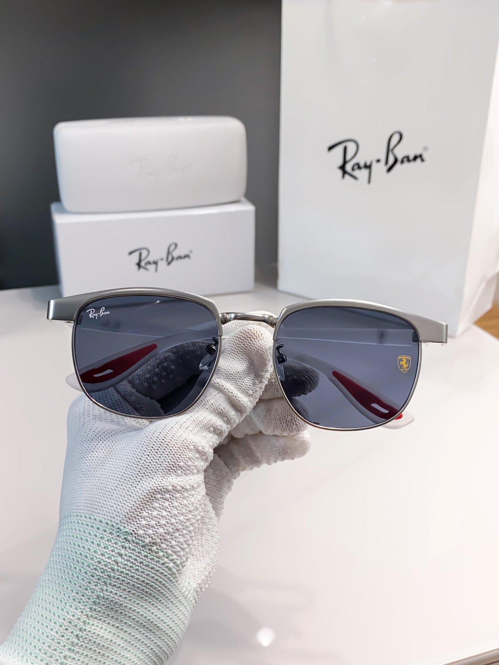 Rayban03 white black - Image 5