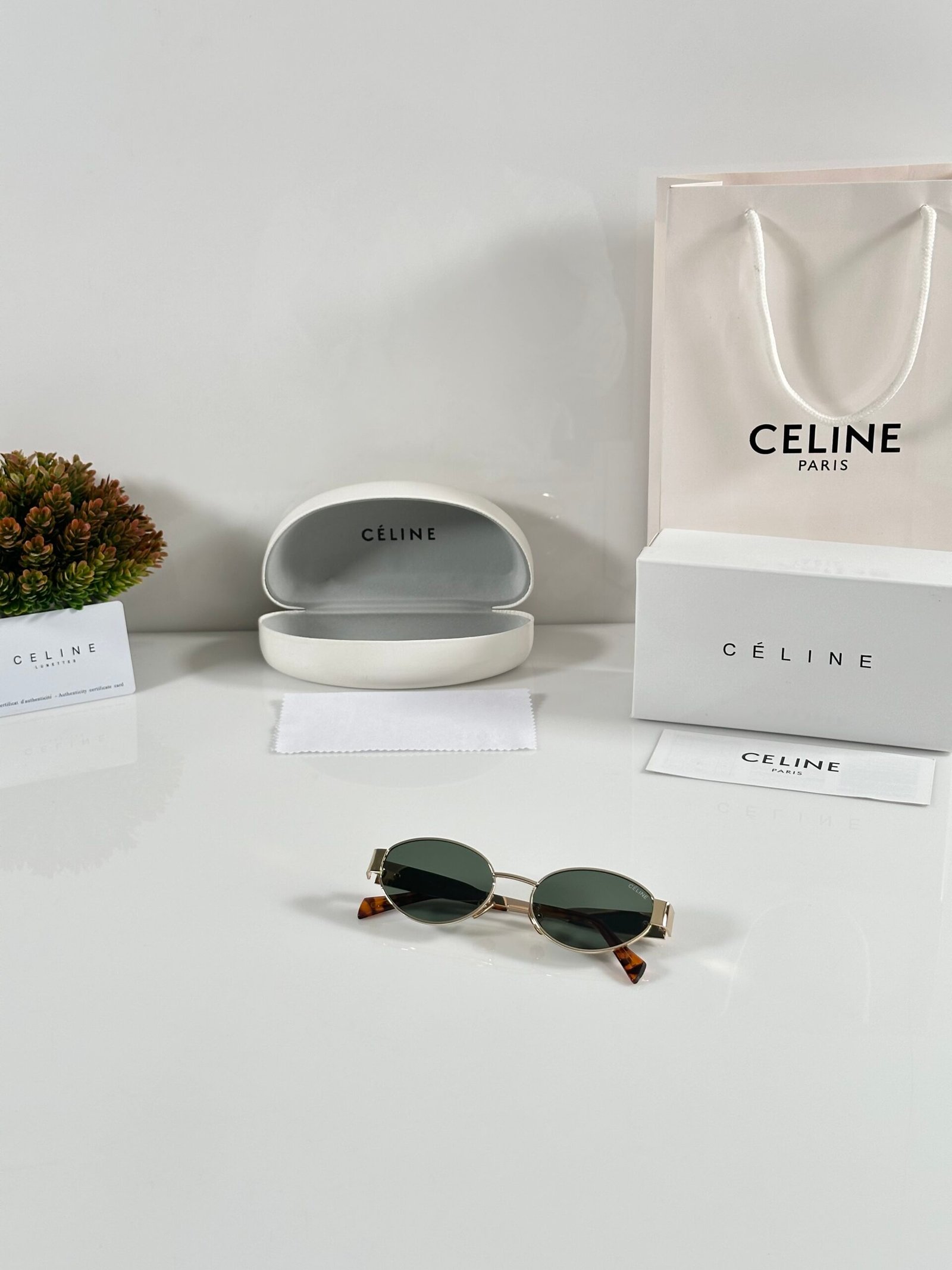 Celine WMNS 1006 Gold Green - Image 5