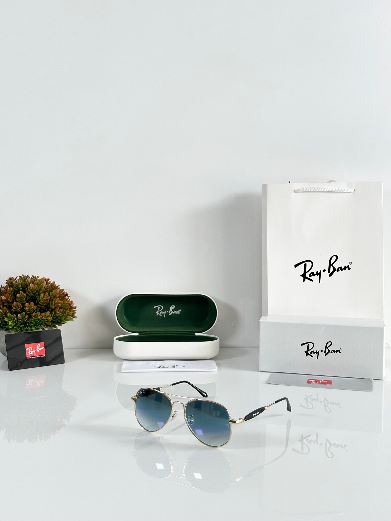 Rayban 3517 Gold Blue (GLASS)