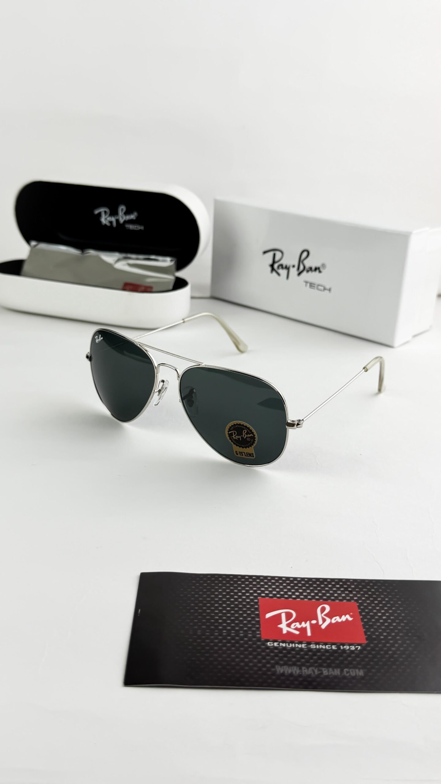 RAYBAN SILVER BLACK 3026