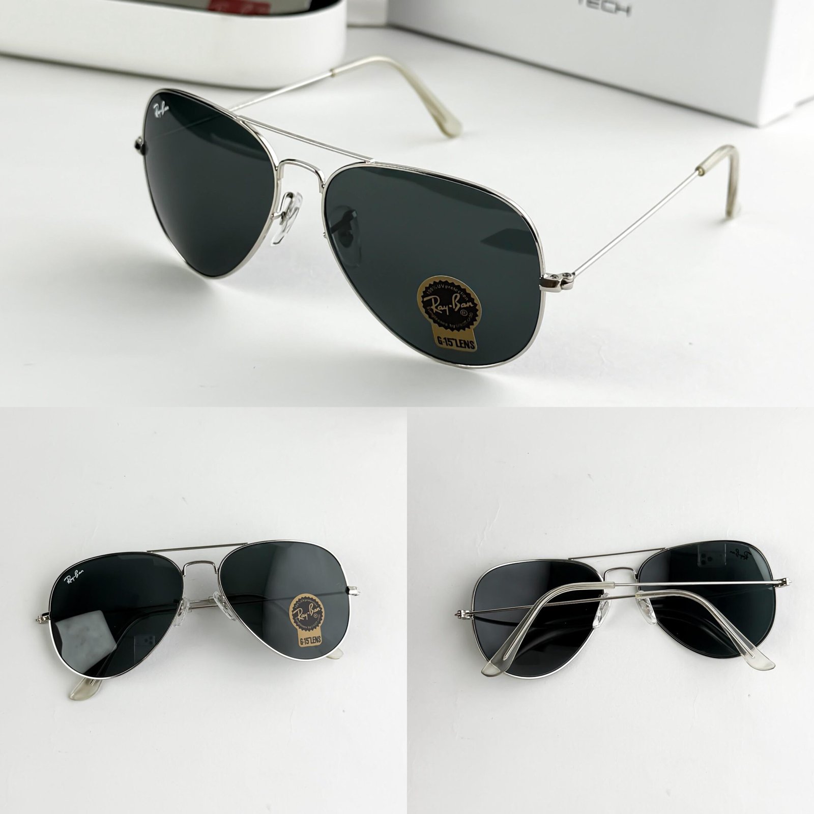 RAYBAN SILVER BLACK 3026 - Image 5