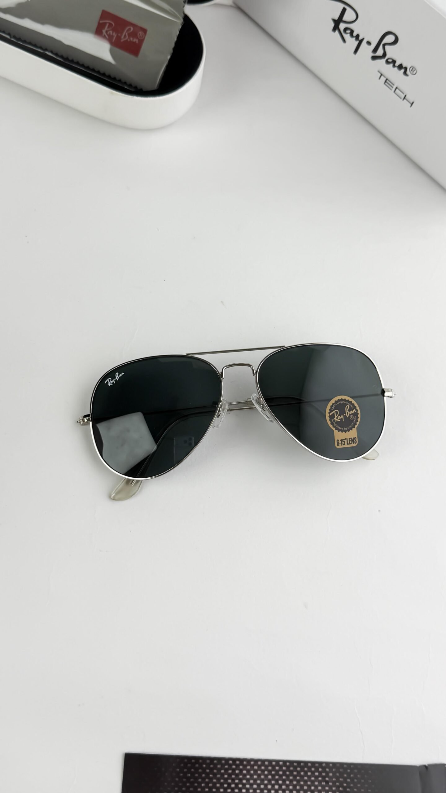 RAYBAN SILVER BLACK 3026 - Image 4